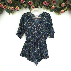 Victoria's Secret Floral V-Neck Cinch Waist Romper Size Small